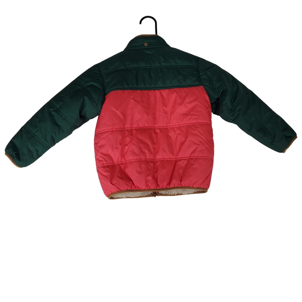 Patagonia Toddler Boys 5T Reversible Tribbles Jacket Green Pink Colorblock - Picture 2 of 9